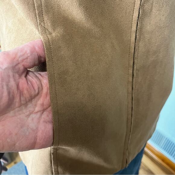 Preswick & Moore Faux Suede Full Zip Blazer 6 Career Date Night Business Preppy - Picture 3 of 5